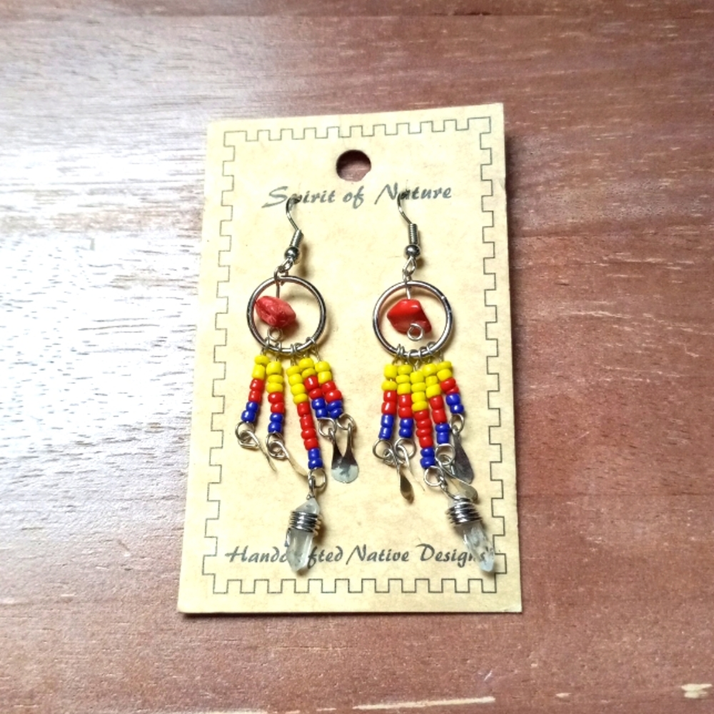 Red Jasper Seed Bead Earrings